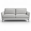 **Modern Minimalist Gray Sofa with Clean Lines and Comfortable Seating**