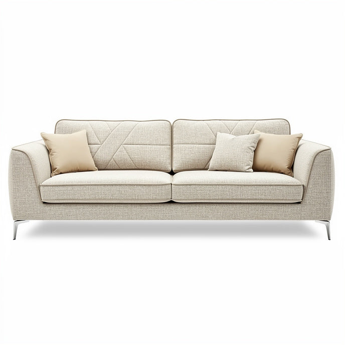 **Modern Minimalist Sofa with Accent Pillows**