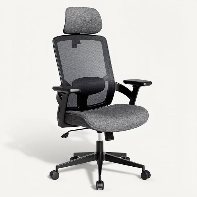 **Ergonomic Mesh Office Chair with Adjustable Headrest and Armrests**